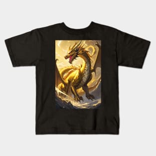 Cool golden dragon Kids T-Shirt